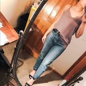 Dusty purple lace cami